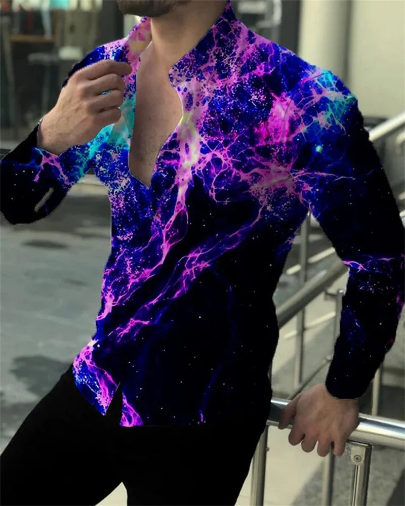 Footmax Red Plaid Hawaiian Shirt - Men's Long Sleeve Summer Beach Shirt - footmaxldn