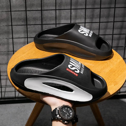 Cushioned Support Slides - Pain Relief Slippers for Men - footmaxldn