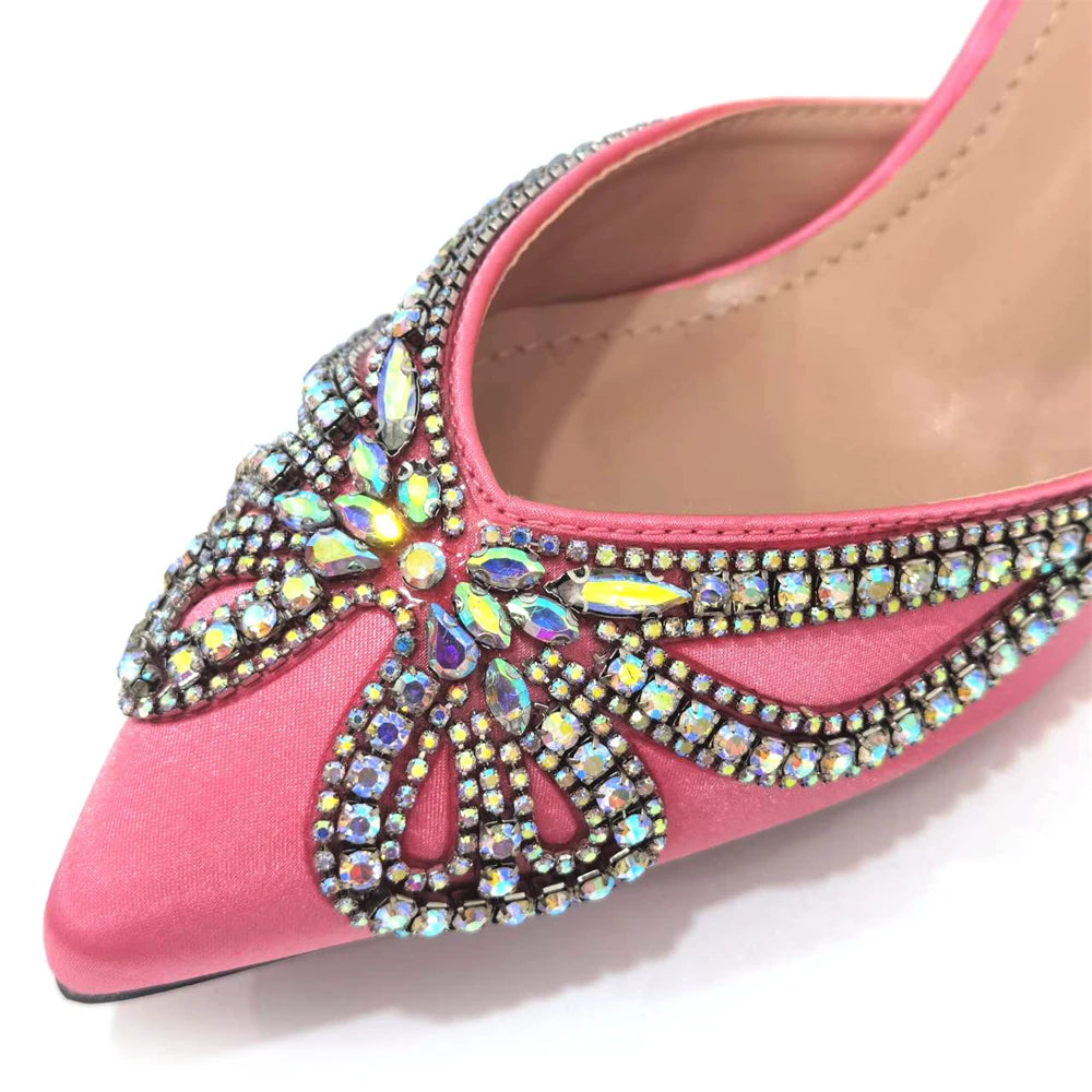 Footmax Yellow Bowknot Pointed Toe High Heel Sandals & Bag Set - Women's Elegant Shoes - footmaxldn