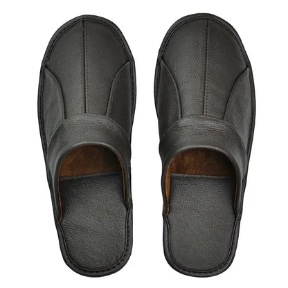 Men's Split Leather Indoor Slippers | Footmaxldn