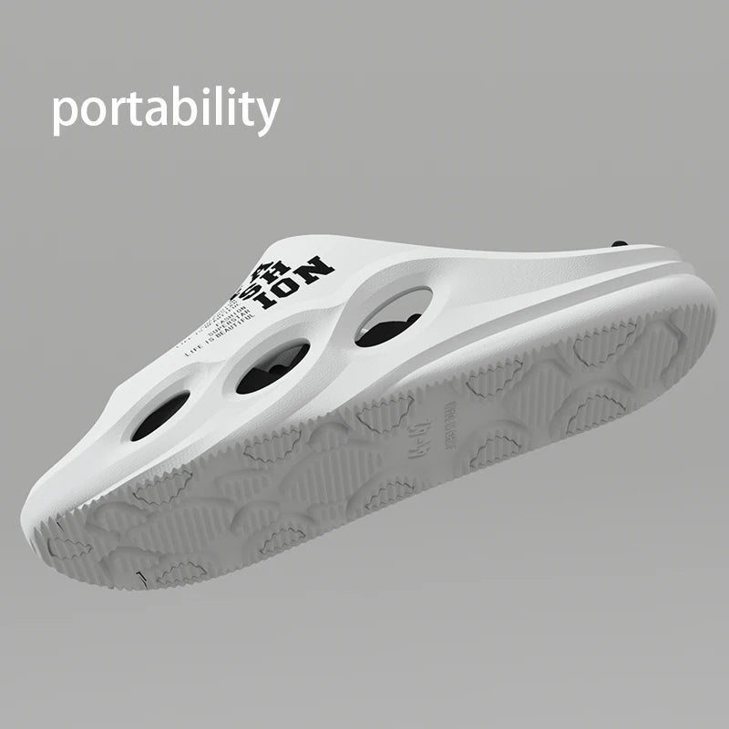 FootMax Men's Summer Sports Slippers - Non-Slip Breathable Outdoor Slides - footmaxldn