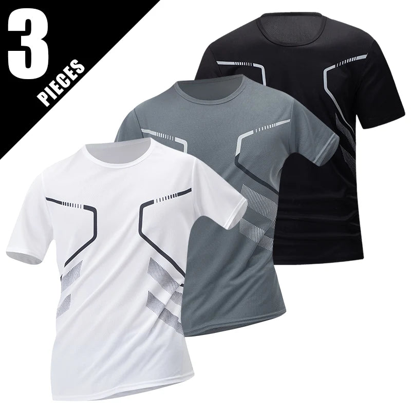 Footmaxldn Men's Quick-Dry Sports T-Shirt | Lightweight Crew Neck Running Tee