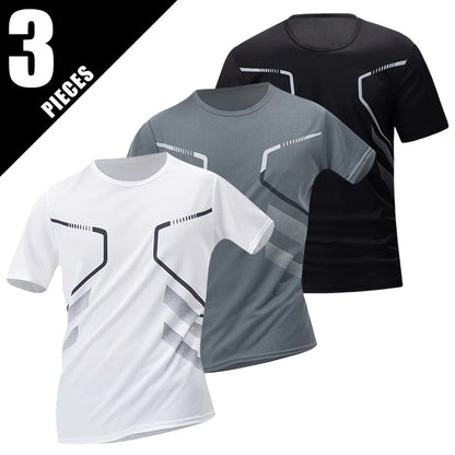 Footmaxldn Men's Quick-Dry Sports T-Shirt | Lightweight Crew Neck Running Tee