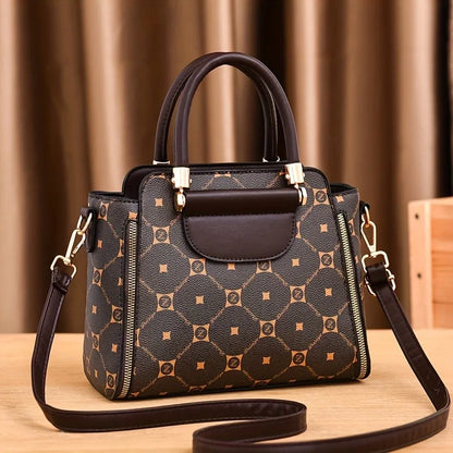 Footmax Women's Large Capacity Handbag - Retro PU Leather Shoulder Crossbody Bag - footmaxldn