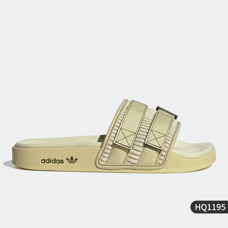 Adidas Originals Official Authentic Summer New Men and Women's Sports Flip Flops HQ1195 - footmaxldn