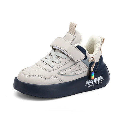 Kids' Leather Velcro Trainers | Lightweight Unisex Sneakers for Boys & Girls