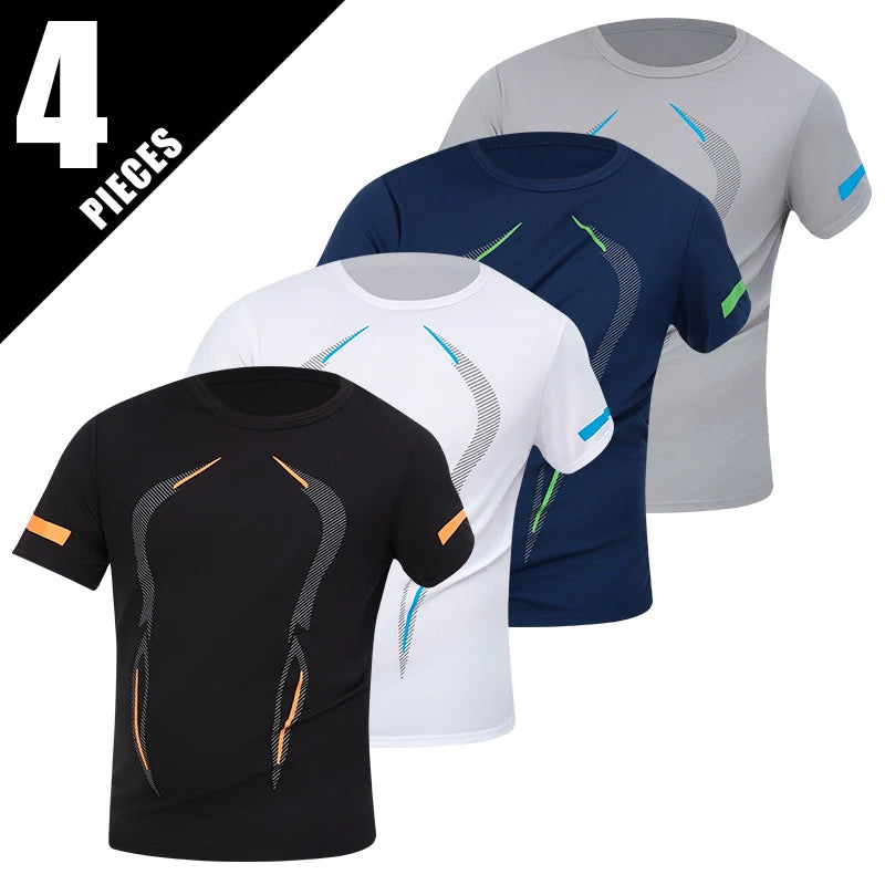 Footmaxldn Men's Quick-Dry Sports T-Shirt | Lightweight Crew Neck Running Tee