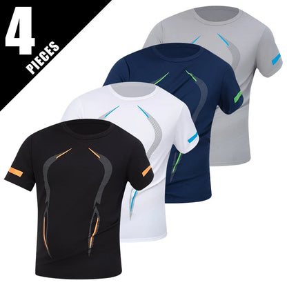Footmaxldn Men's Quick-Dry Sports T-Shirt | Lightweight Crew Neck Running Tee