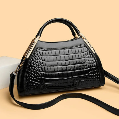 Alligator Patent Leather Shoulder Crossbody Hand Bags for Women Brand Luxury Handbags Women Bags Designer Hobos Two Layers Sac - footmaxldn