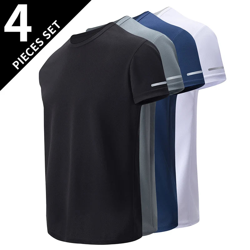 Footmaxldn Men's Quick-Dry Sports T-Shirt | Lightweight Crew Neck Running Tee