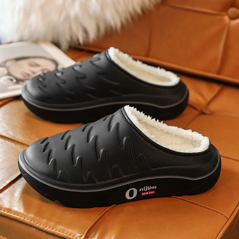 Men’s Plush-Lined Winter Slippers | Footmaxldn