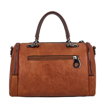 Women's Leather Tassel Boston Bag | Footmaxldn - footmaxldn