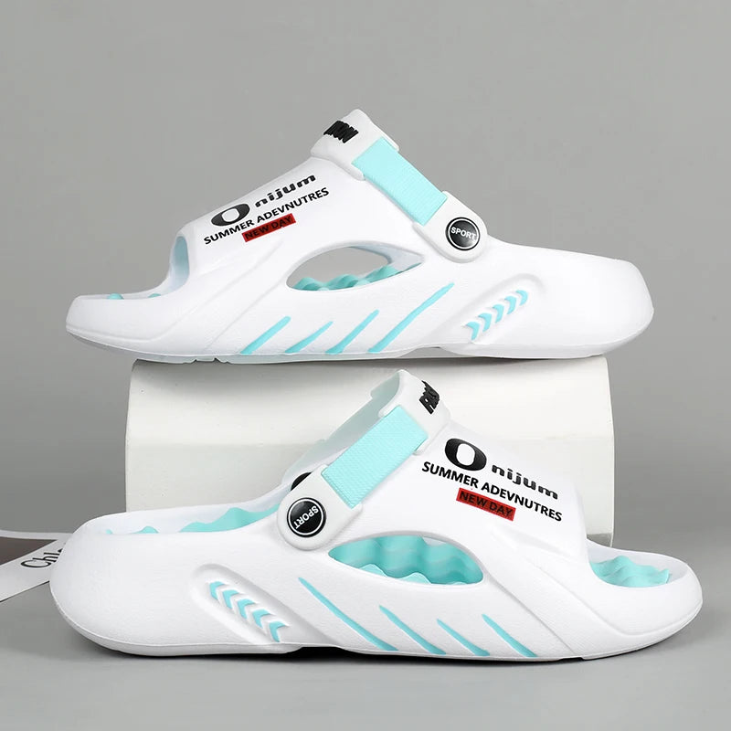 Men Slippers 2025 New Summer EVA Soft-soled Platform Slides Sandals Indoor Outdoor Walking Beach Shoes Flip Flops Mens Shoes - footmaxldn
