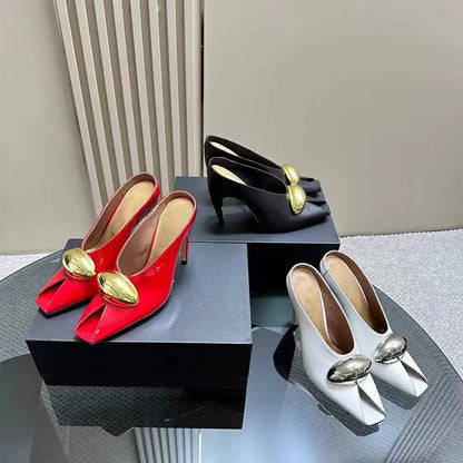 Show Style 10.5c High Heel Fish Mouth Sandals Spring Summer Black White Fashion Sexy Professional Commuter Women Shoes  Size 43 - footmaxldn