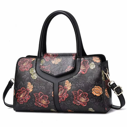 2024 New Retro Print Boston Pillow Bag Large Capacity One Shoulder Handheld Crossbody Bag High Quality Luxury Women's Handbag - footmaxldn