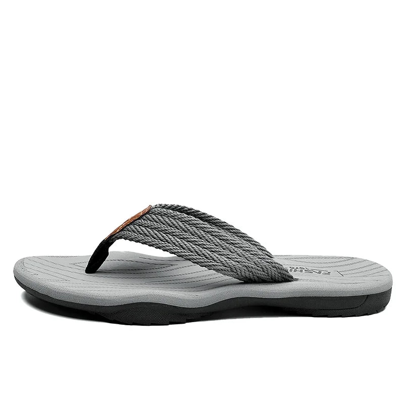 FootMax Men's Beach Flip Flops - Casual Summer Sandals Non-Slip Flat Slippers - footmaxldn