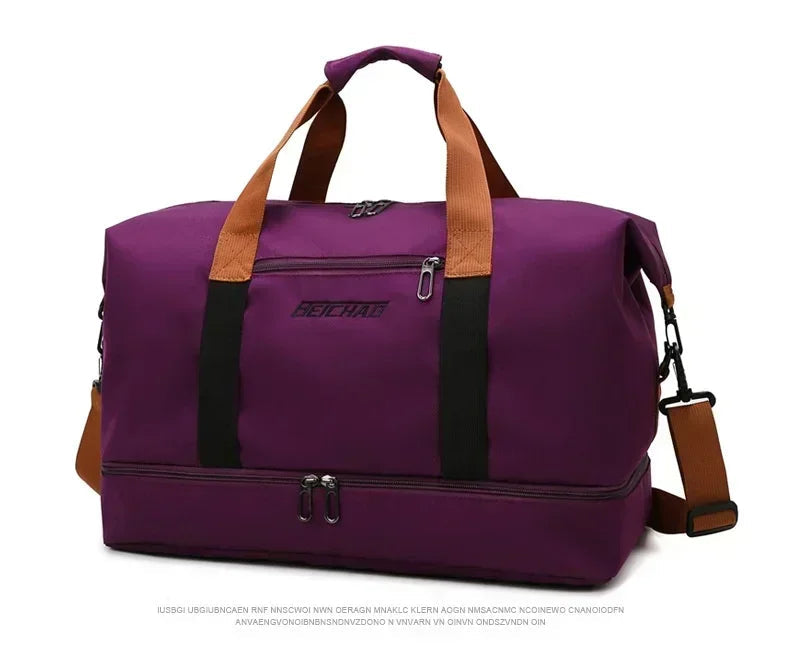 Large Capacity Travel Gym Bag Short-distance Luggage Portable Fitness Bags Shoulder Crossbody Handbags Men's Sports Waterproof B - footmaxldn