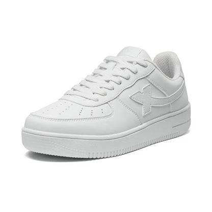 Footmaxldn Non-Slip Skateboarding Shoes - White Casual Sneakers - footmaxldn