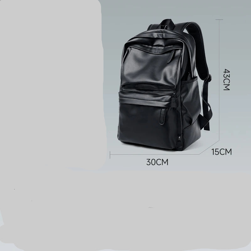 Septwolves  High-quality Leather laptop Computer Backpack 15-Inch Large Capacity Waterproof Backpack For Men Business Travel Use - footmaxldn