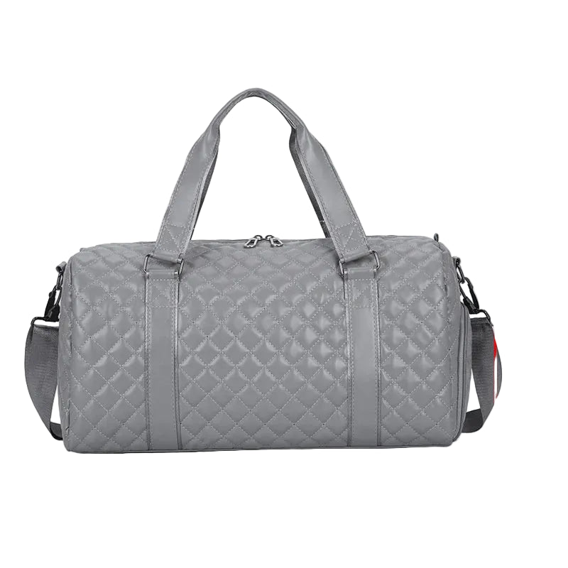 Footmax Women's PU Leather Gym Duffle Bag - Travel Tote with Shoe Compartment 20-35L - footmaxldn