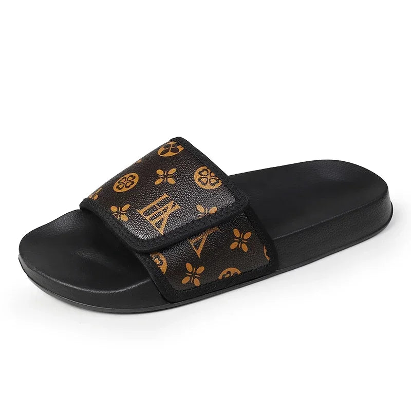 Men's Monogram Slide Sandals | Cushioned Summer Slippers – Footmaxldn