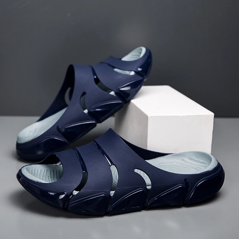 Footmaxldn Men's EVA Cushion Slides — Lightweight Outdoor & Beach Clogs