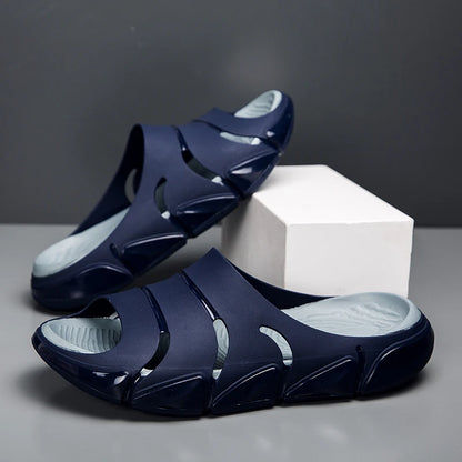 Footmaxldn Men's EVA Cushion Slides — Lightweight Outdoor & Beach Clogs