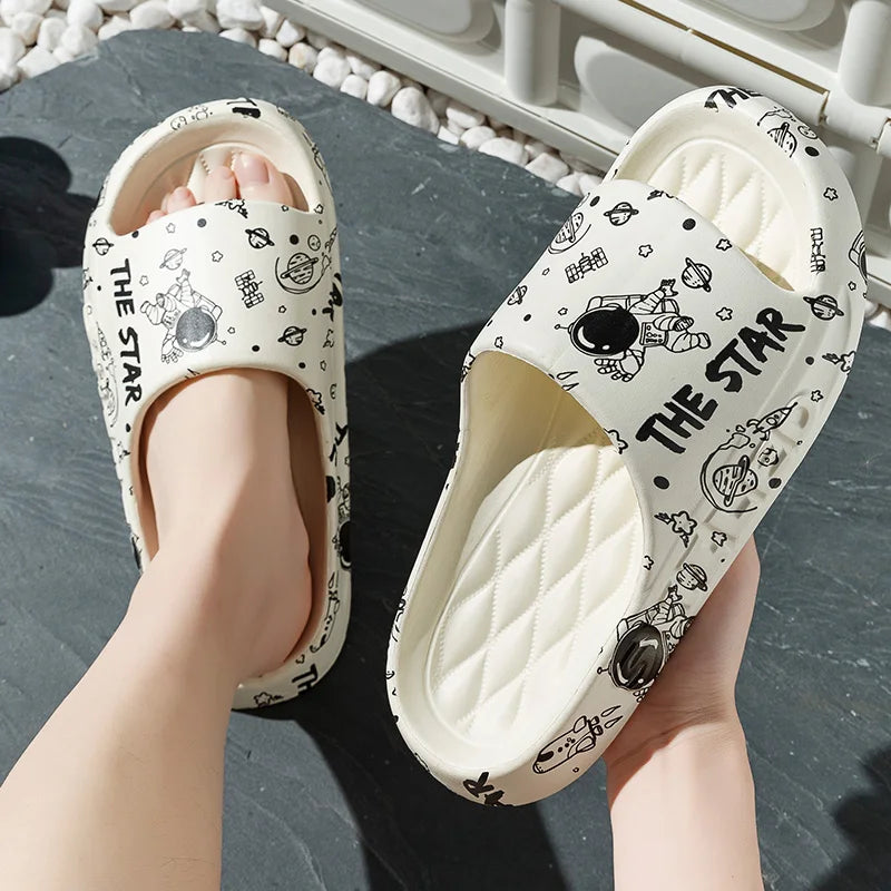 Non-Slip Bathroom Slippers - Women's Indoor Outdoor Summer Footwear - footmaxldn
