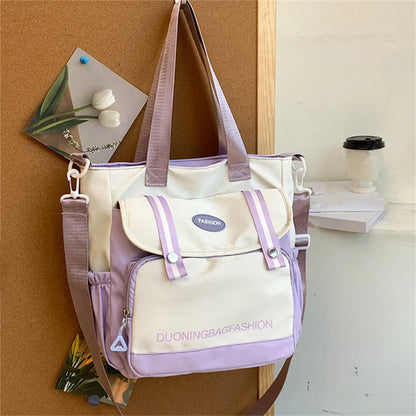 Women's Tote Bag, Large Capacity Daily Handbag, Travel Bucket Shoulder Bag, Fashion Messenger Bag,Campus School Bags Satchel - footmaxldn