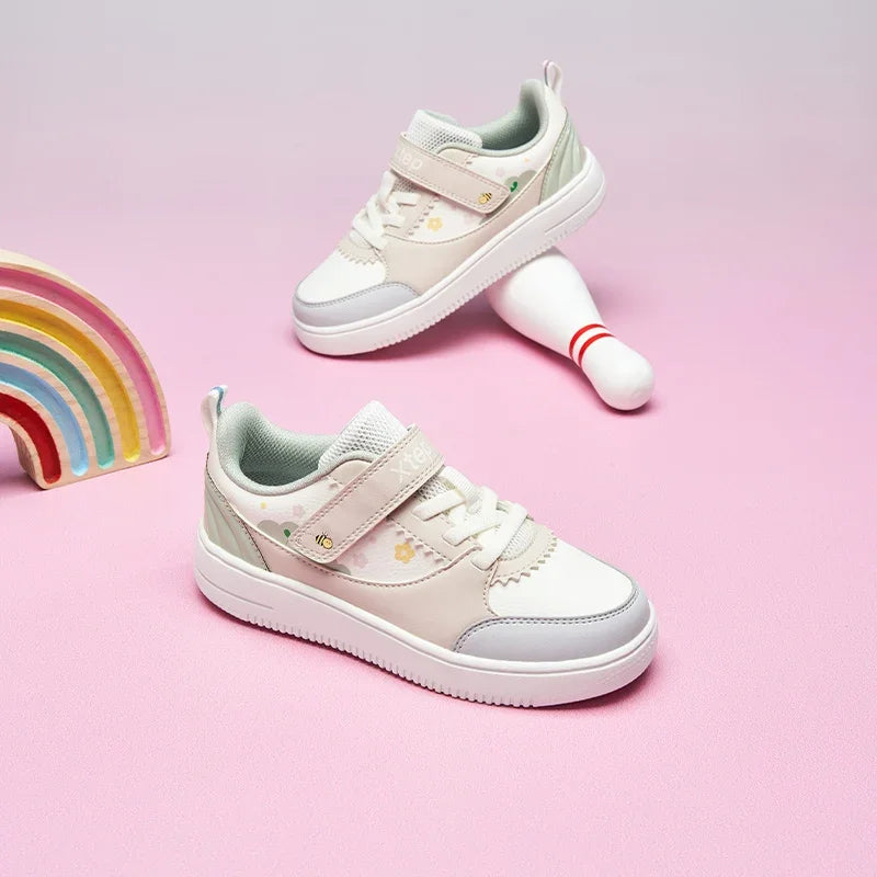 Xtep Girls Skateboarding Shoes 2025 - Premium Leather Non-Slip Kids Sneakers - footmaxldn