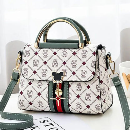 Footmaxldn Women’s Printed Top Handle Crossbody Bag