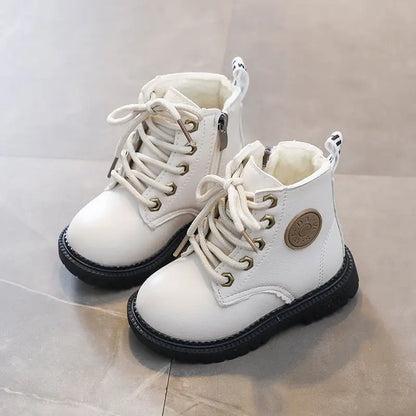 Children's Boots For Boys Girls Fashion Kids Ankle Snow Boots Rubber Outsole Autumn Winter Warm Classic For Toddlers Big Kids - footmaxldn