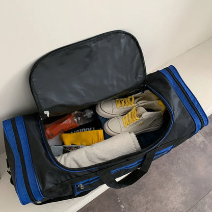 Footmax Large Gym Bag with Shoe Compartment - Dry Wet Separation Sports Duffel - footmaxldn