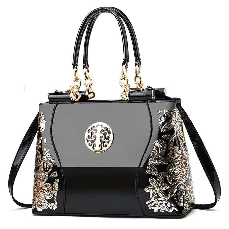 Glossy PU Shoulder Bag | Footmaxldn