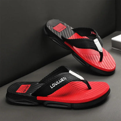 FootMax ELUVA Men's Beach Flip Flops - Lightweight Anti-Slip Summer Sandals 2025 - footmaxldn