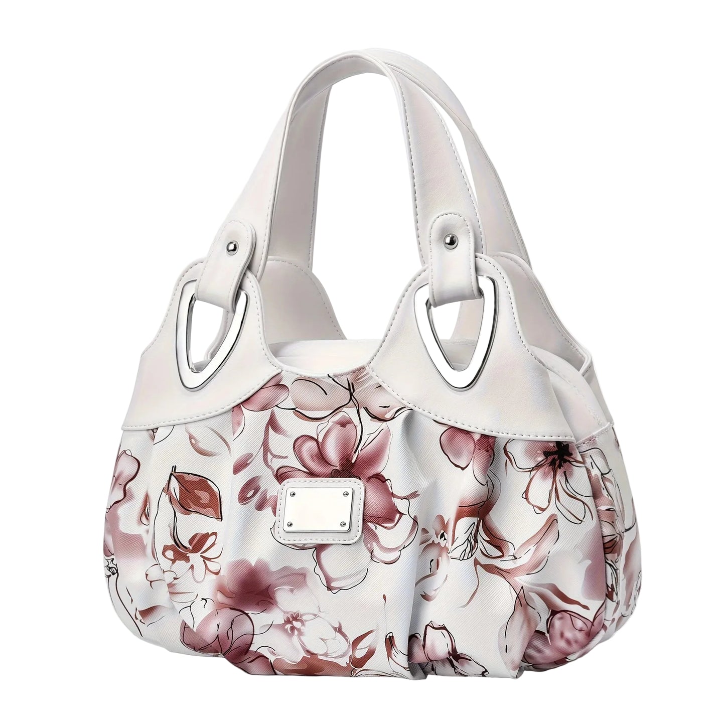 Color-contrasting new European and American fashionable and trendy large capacity stylish printed simple women's bag - footmaxldn