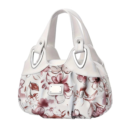 Color-contrasting new European and American fashionable and trendy large capacity stylish printed simple women's bag - footmaxldn