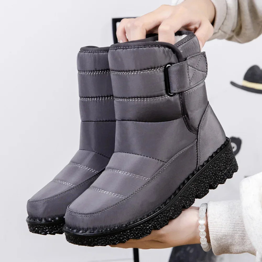 Footmax Waterproof Winter Boots Women - Faux Fur Snow Boots 2025 - footmaxldn