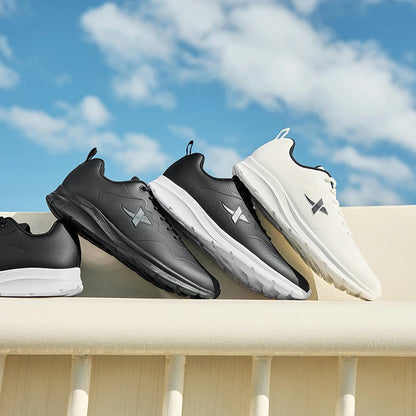 Xtep Running Shoes For Men 2024 Winter Leather Waterproof Sports Shoes Cushioning Wear-Resistant Jogging Sneakers 876419110051 - footmaxldn