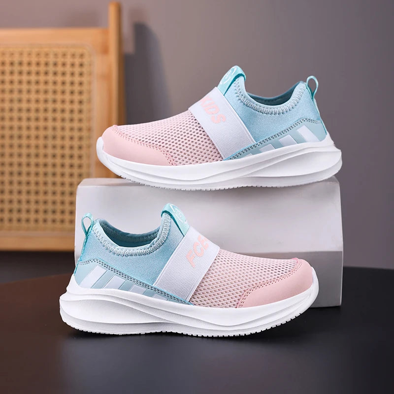 Girls Slip-On Sneakers - Lightweight Knit Kids Shoes | FootMaxLDN - footmaxldn