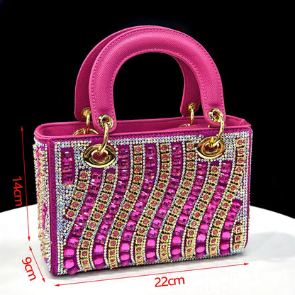 Footmax Fuchsia Rhinestone Heel Shoes & Bag Set - Italian Fashion 2025 - footmaxldn