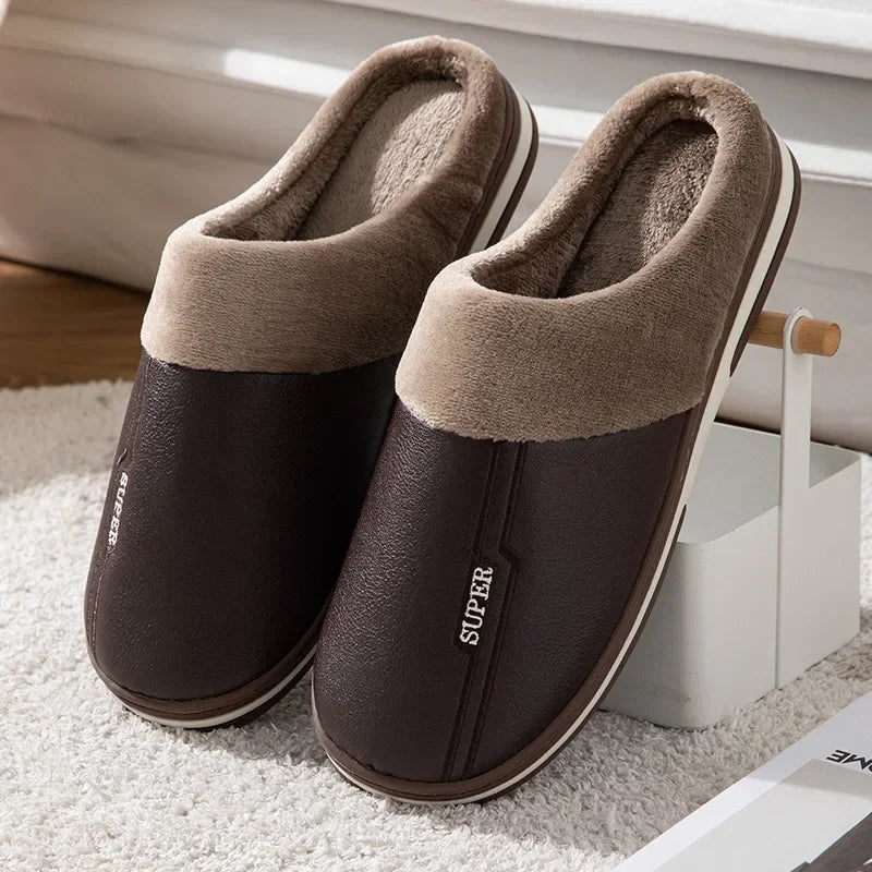Men's Big Size Winter Waterproof Slippers - Non-Slip | Footmax - footmaxldn
