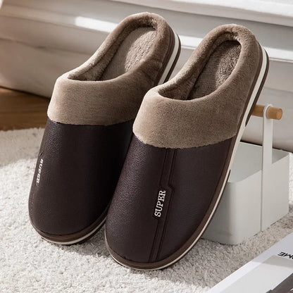 Men's Big Size Winter Waterproof Slippers - Non-Slip | Footmax - footmaxldn