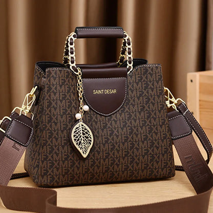 Women's Square Shoulder Bag with Zip Closure | Footmaxldn