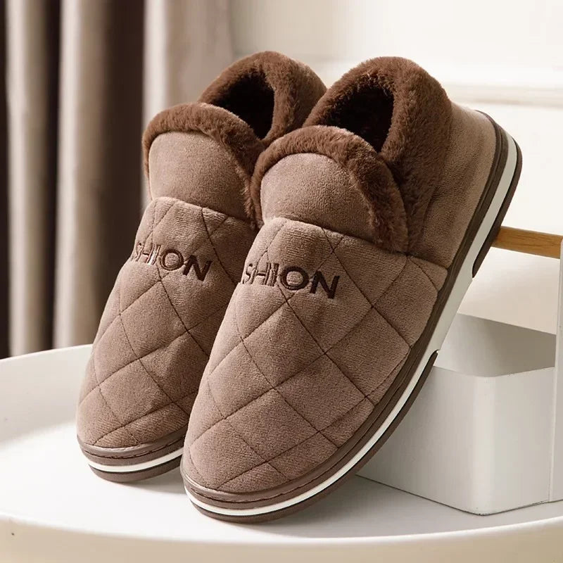 Men's Big Size Winter Waterproof Slippers - Non-Slip | Footmax - footmaxldn
