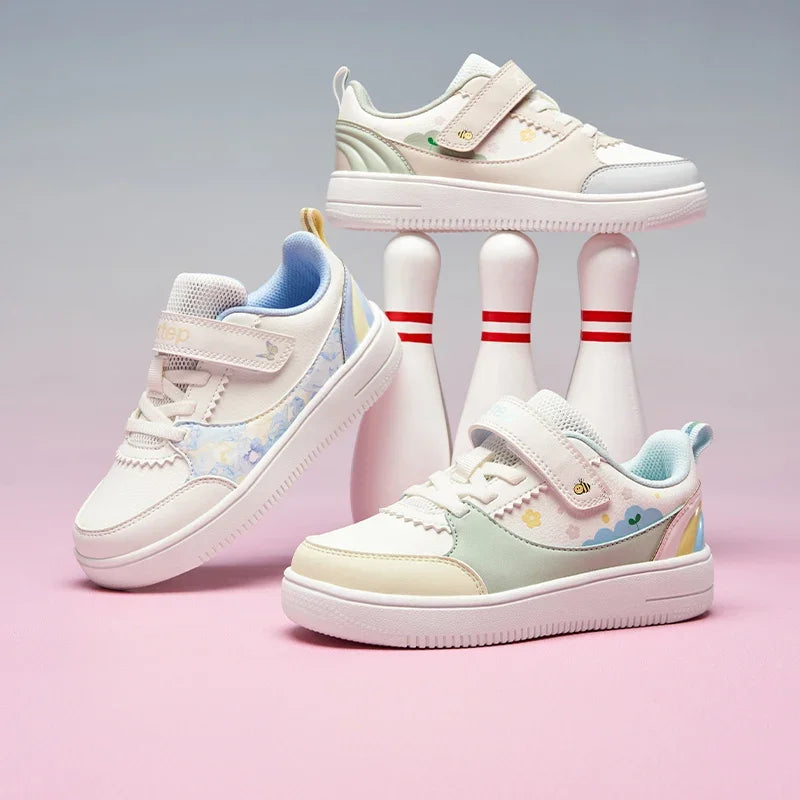 Xtep Girls Skateboarding Shoes 2025 - Premium Leather Non-Slip Kids Sneakers - footmaxldn