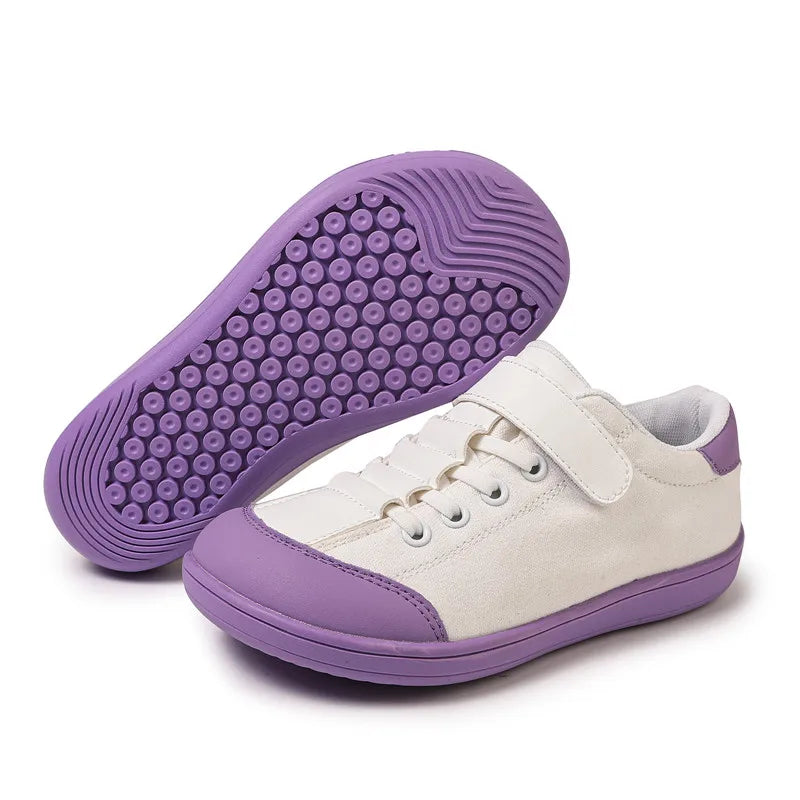 Footmaxldn Kids Barefoot Canvas Sneaker | Wide Toe Box, Zero-Drop, Non-Slip