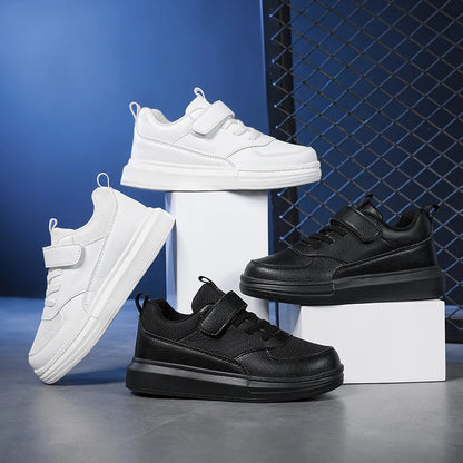 Fashion Children Shoes Boy Sneaker Black Leather Mesh Summer Comfortable Kids Casual Sneaker Running Sports Shoes for Boy - footmaxldn