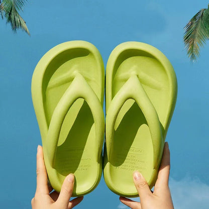 Womens Flip Flops Thick-soled Summer Indoor Outdoor Fashion Beach - FOOTMAX