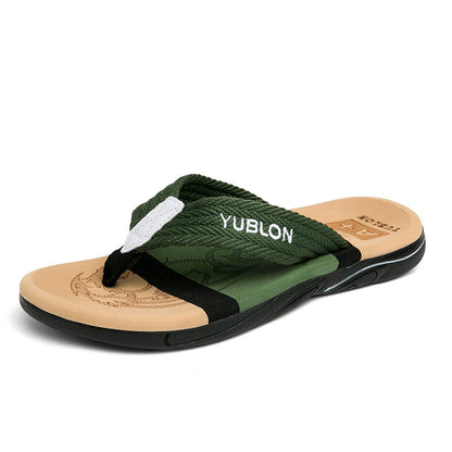 Mens Flip Flops Non-slip Beach - FOOTMAX